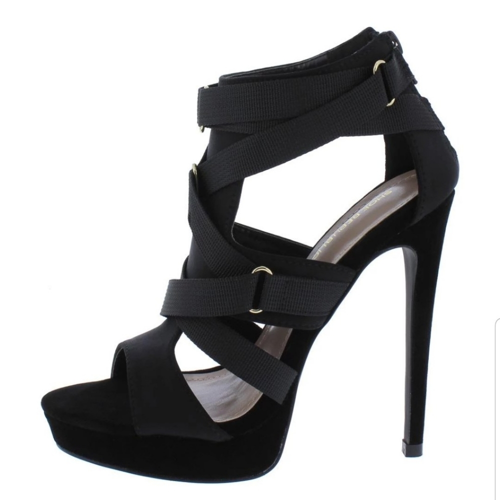 👠$20 SALE👠Shoe Republic LA Harness Strappy Heels - Picture 2 of 7